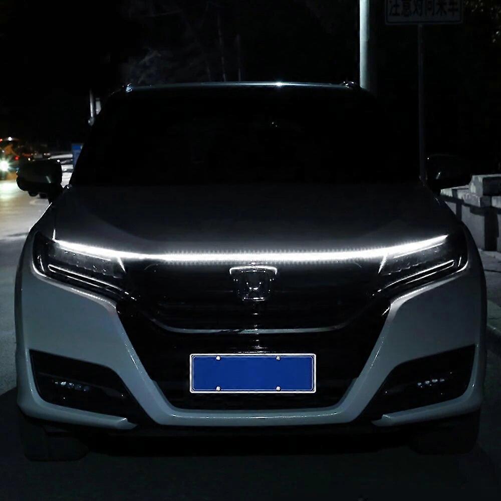 OKEEN LED Scan Starting Car Hood Decorative Lamp Universal Car Daytime Running Light DRL Dynamic Auto Tuning Headlight Strip 12VMotor Vehicle Lighting