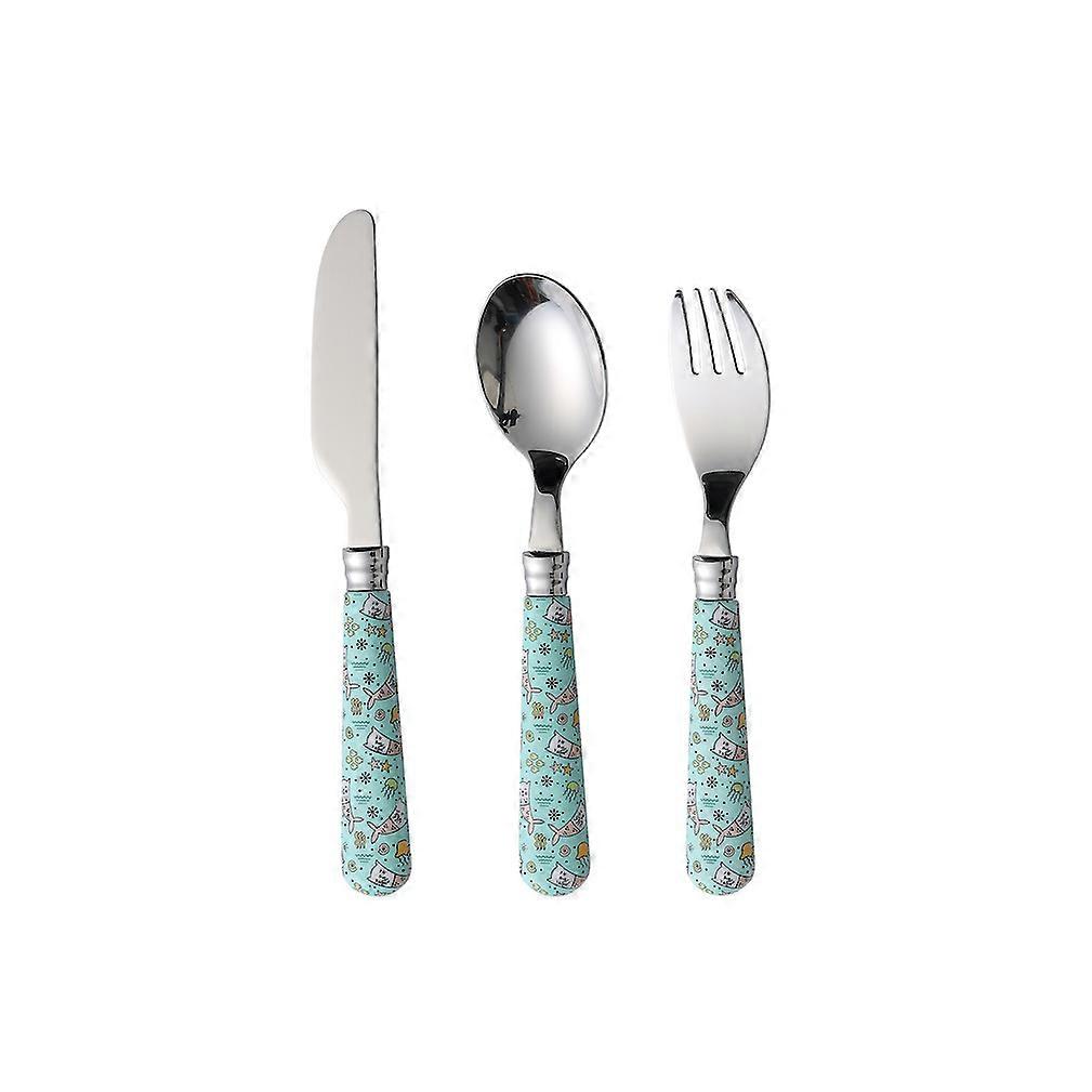 3pcs Cutlery Set Tableware Tableware Spoon Fork Knife Stainless Steel