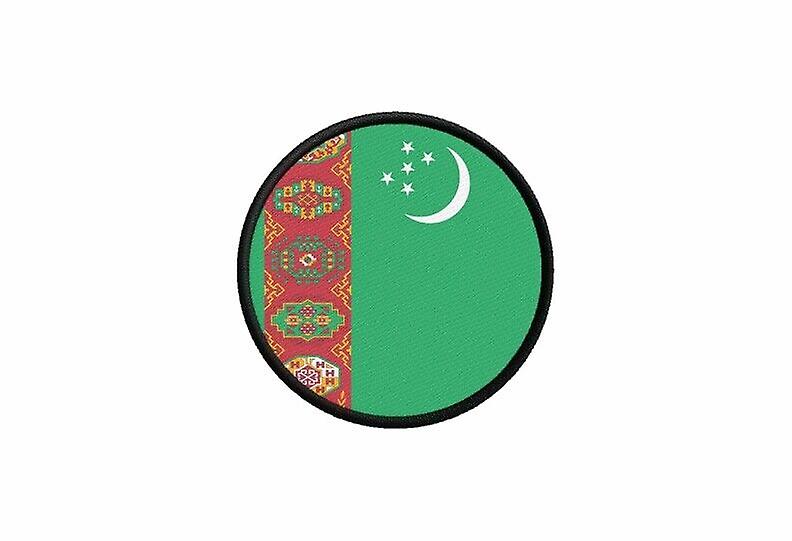 Patch ecusson flag turkmen turkmen printed thermosticker round round