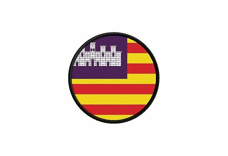 Patch ecusson balearic flag printed thermosticker round round round cockade
