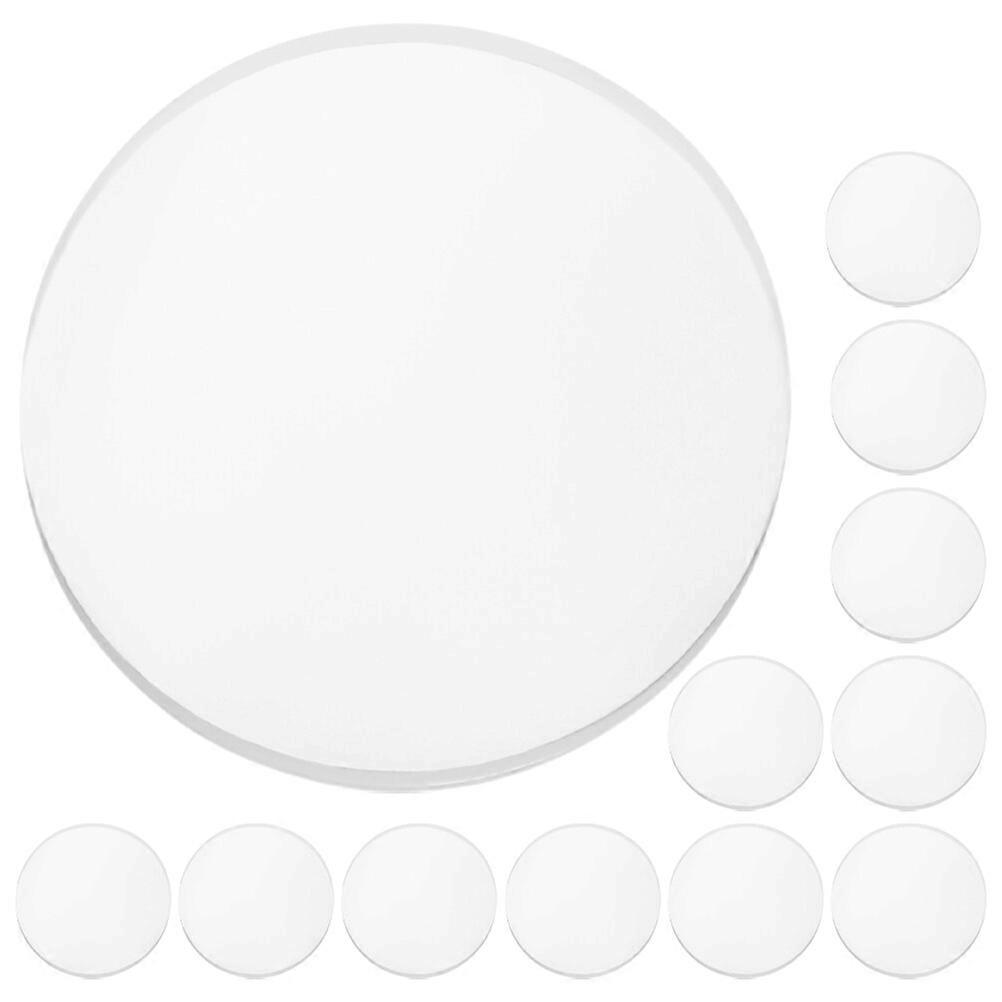 12pcs Pare-chocs de table en verre clair Tampons en caoutchouc non adhésifs Entretoises de table en verre