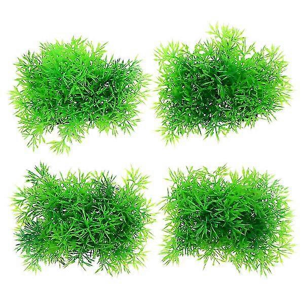 4pcs Artificial Aquarium Plants Fish Tank Simulation Grass Landscape Decor