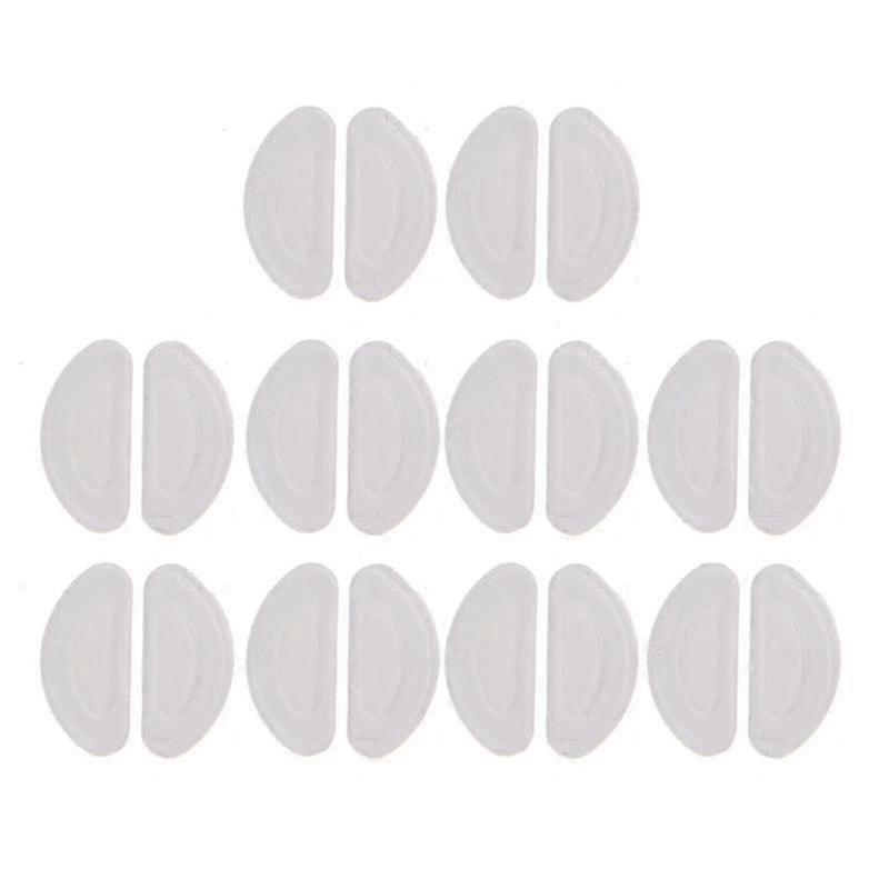 10pairs Adhesive Eyeglasses Nose Pads D Shape Anti-slip Soft Silicone Nose Pads