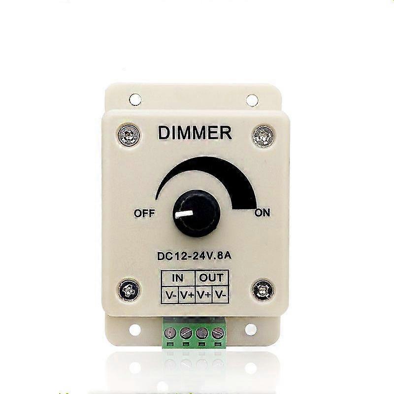 LINJOU PWM - Interruptor de dimmer para lâmpadas LED, fitas, tiras, 12V-24V, 8A, interruptores elétricos, para uso doméstico, comercial, industrial e profissional