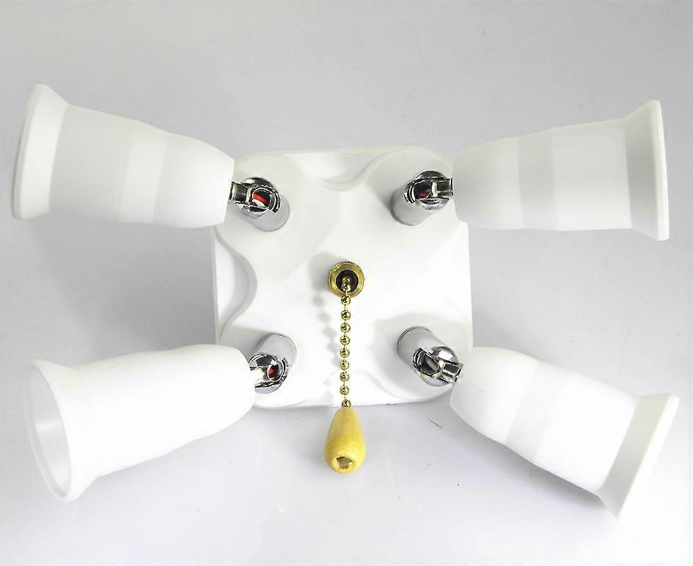 4 in 1 E27 Socket Splitter Adapter Socket Adapter Splitter Socket Adapter Converter Holder For E27 Ampo