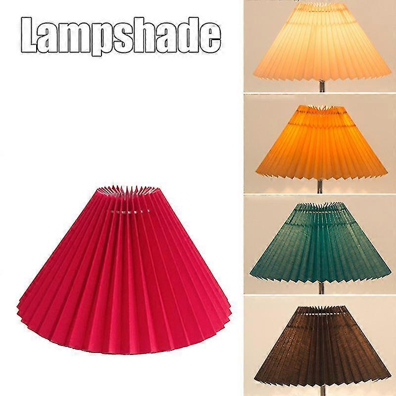 Pleated Lampshade E27 Light Cover Japanese Style Fabric Table Lamp Ceiling Decor