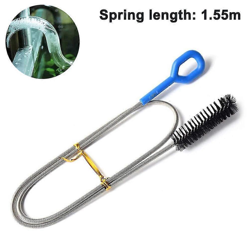 Extra Long Drain Cleaning Brush, Length 1.55m, Super Flexible Drain Cleaning Tool, Drain Clog Remover Brush