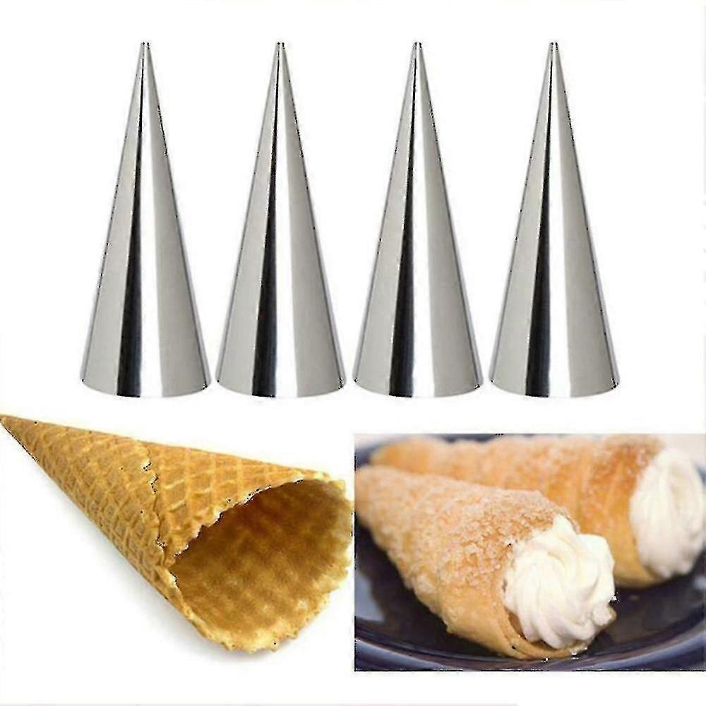 12pcs Pastry Cream Horn Cone Shaped Bread Cake Mould Baking Tool - MXBC
