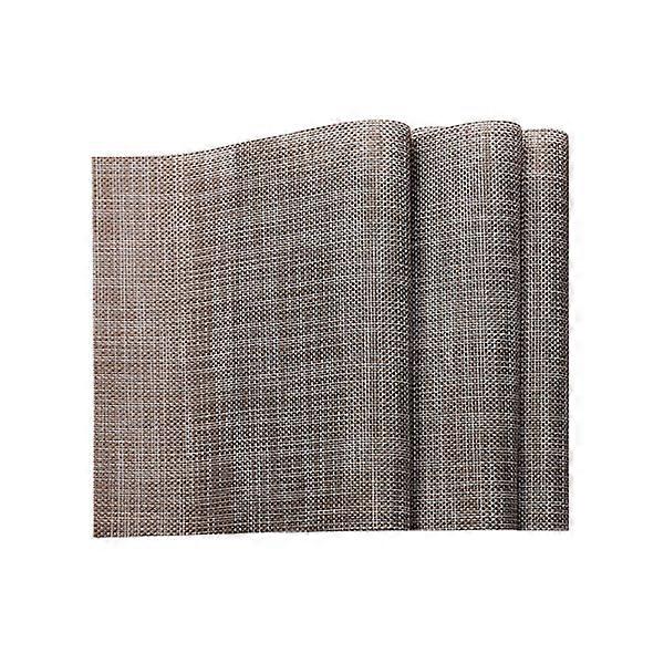 Japanese Style Table Runner Woven Tablecloth Heat Insulation Placement Table Decor (Brown)
