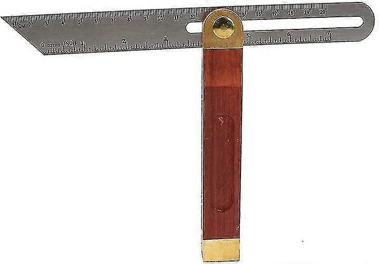 Ruler With Hardwood Handle For Crafts Adjustable Square Bevel