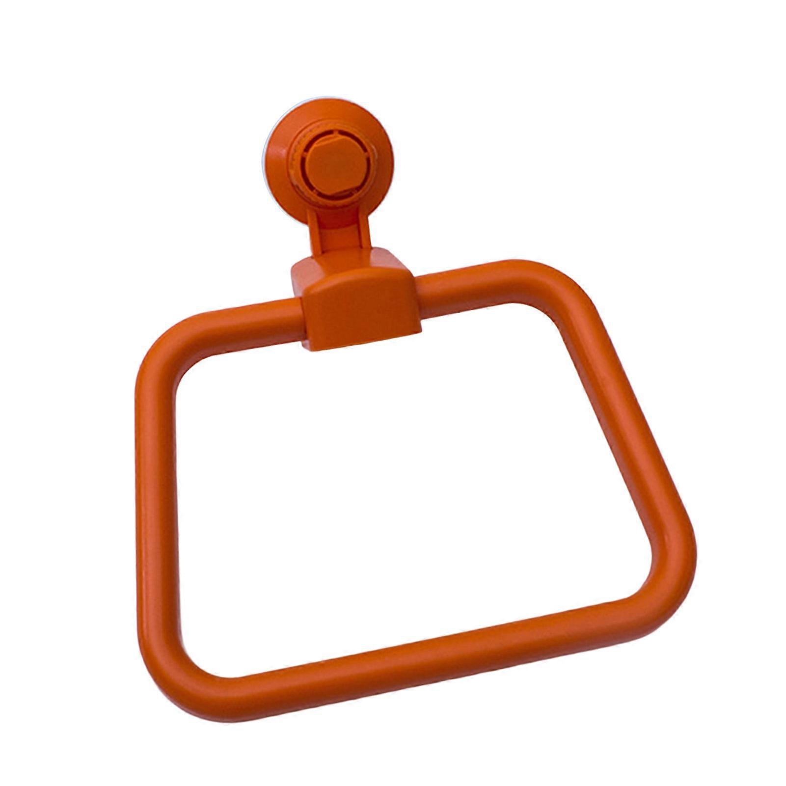Towel Ring Punch Free Wall Mounted Space-saving Removable Simple Installation Good Weight Capacity ABS Hand Towel Holder with Strong Suction Base Home