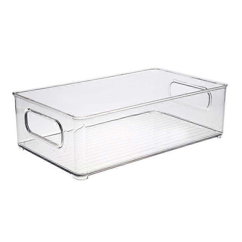 Refrigerator Organizer Bins Thicker High Visibility Transparent Pantry Fridge Freezer Food Storage Bins with Handle for Home