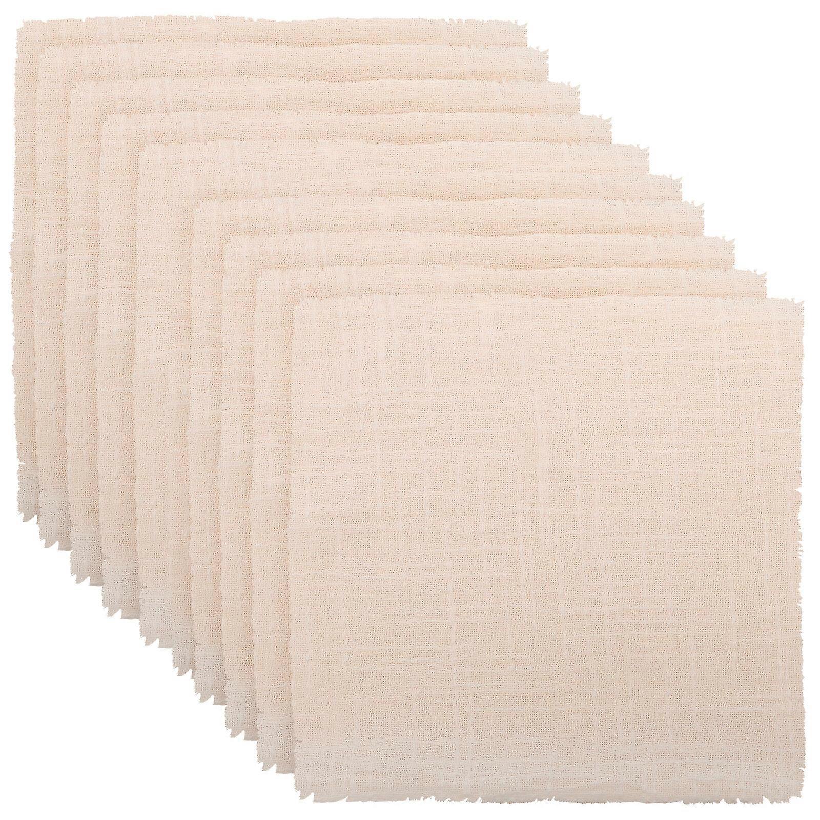12pcs Grand Carré Serviettes De Dîner Décoratif Pompon Serviette Réutilisable Polyester Table Serviettes