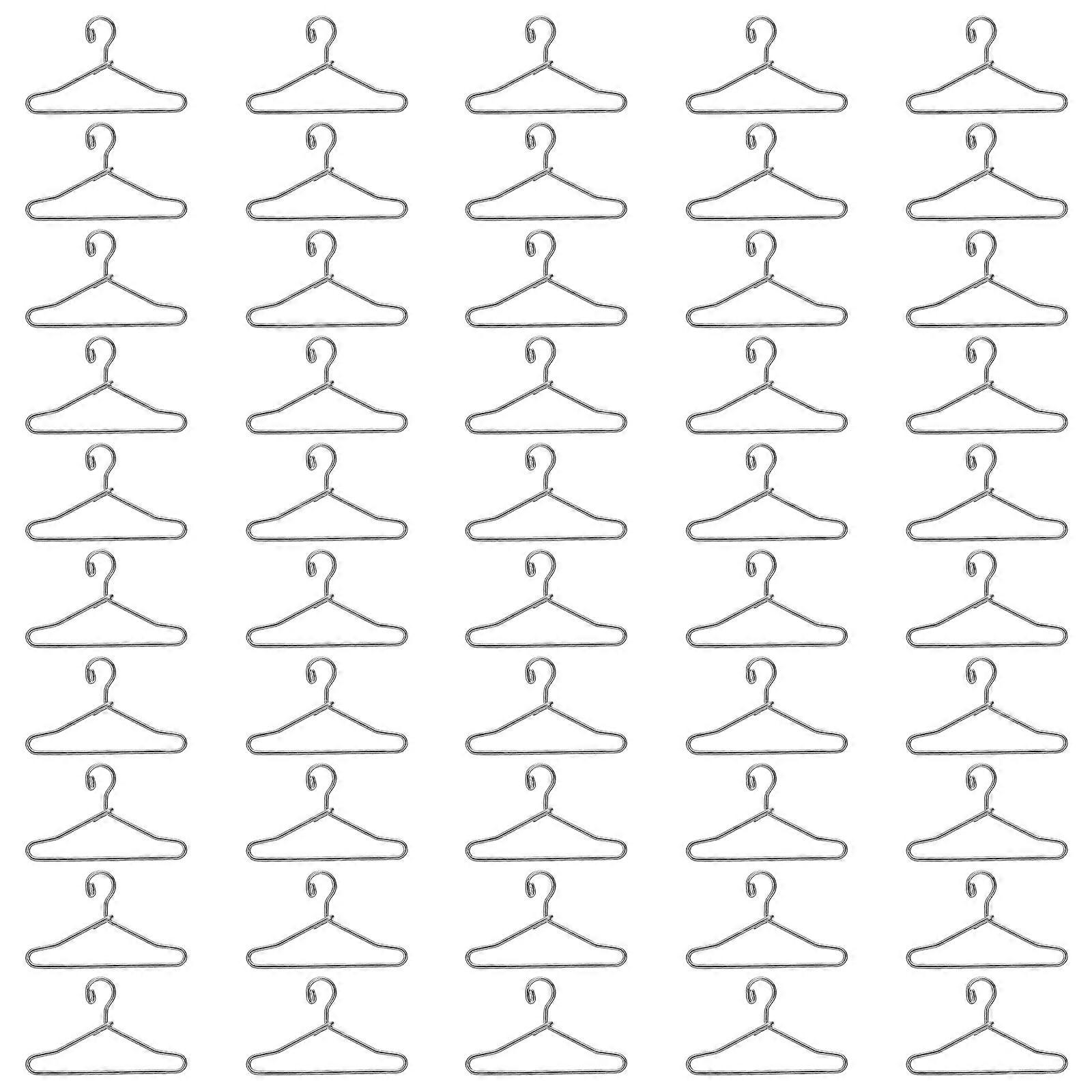 50PCS Metall Puppe Kleiderbügel Professionelle Kleiderbügel Mini Kleiderbügel