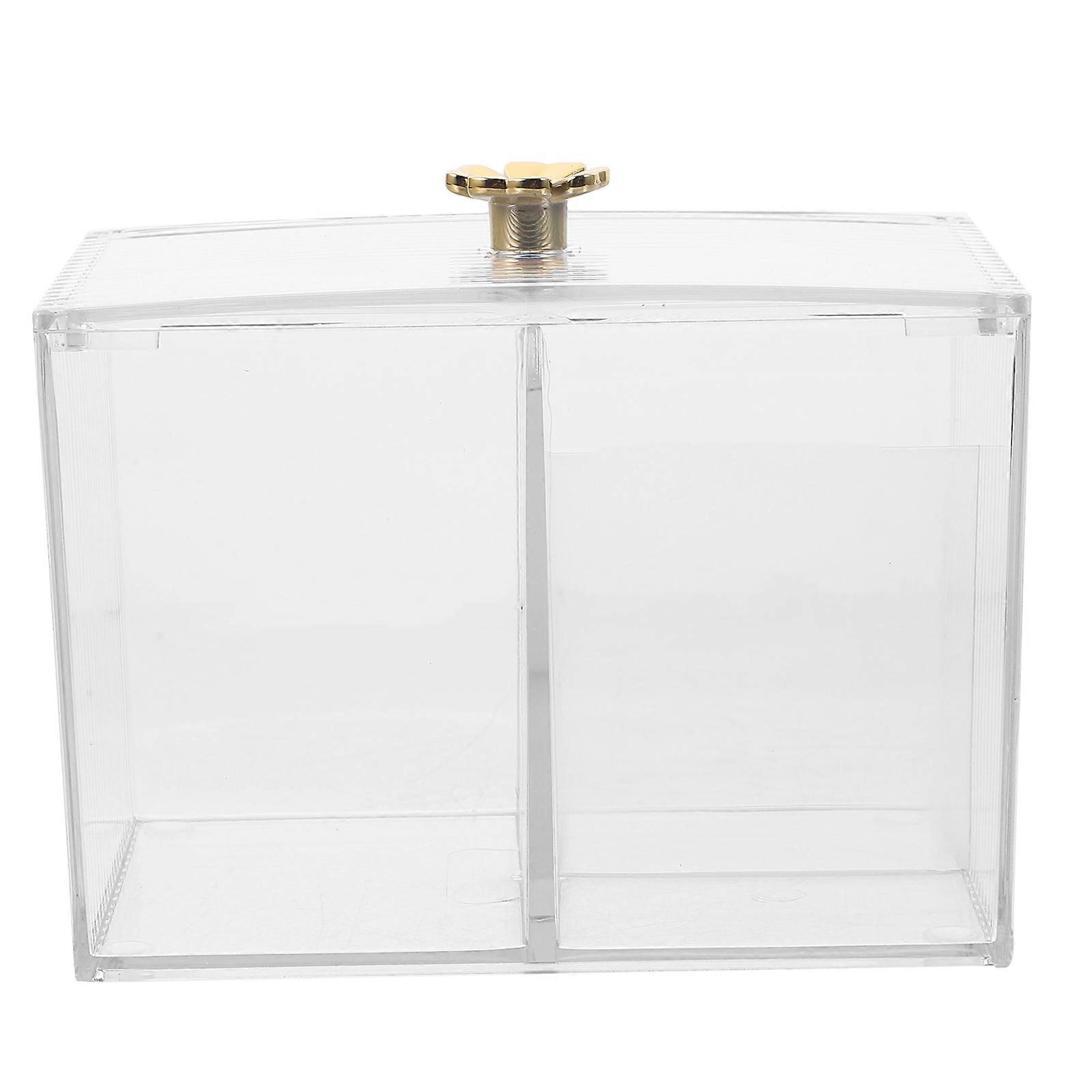 Makeup Sponge Organizer Cotton Pads Box Organizer Clear Lipstick Container