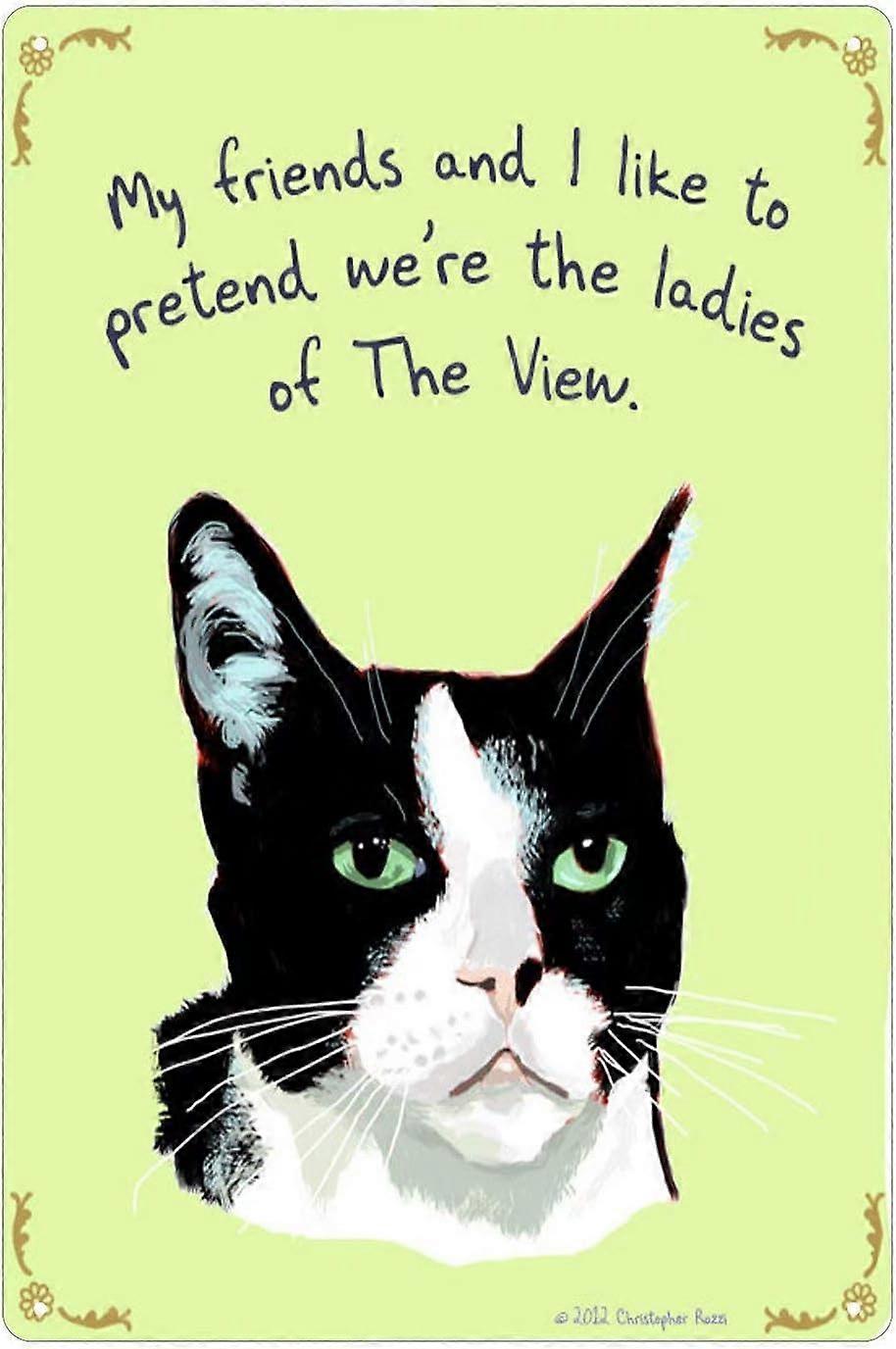 猫の錫の看板バーパブダイナーカフェの壁の装飾家の装飾アート金属ポスターレトロビンテージ8x12インチ