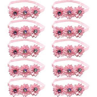 10pcs Dog Bow Tie Dog Flower Collar