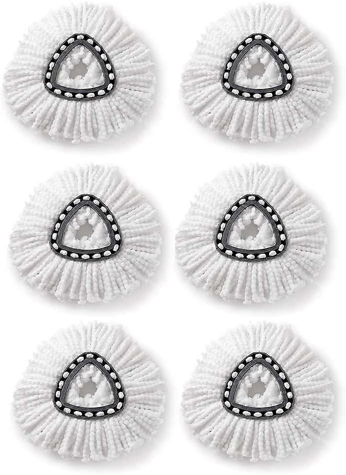 6 PCSReplacement Mop Head, Microfiber Spin Mop Refills for Easy Cleaning Mop Head Replacement (3 PCS)