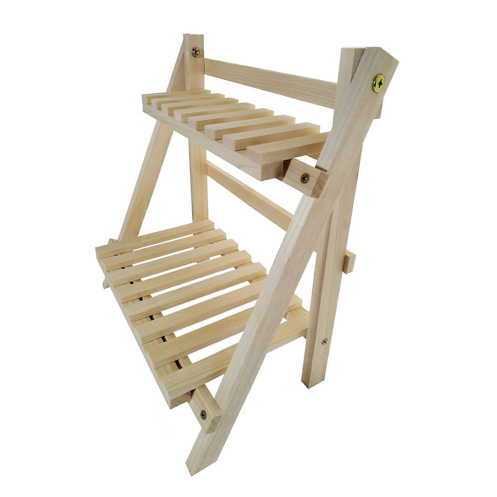 Double-Layer Wood Swing Wall Mounted Wooden Square Waterproof Foldable Design Desktop Storage Shelf