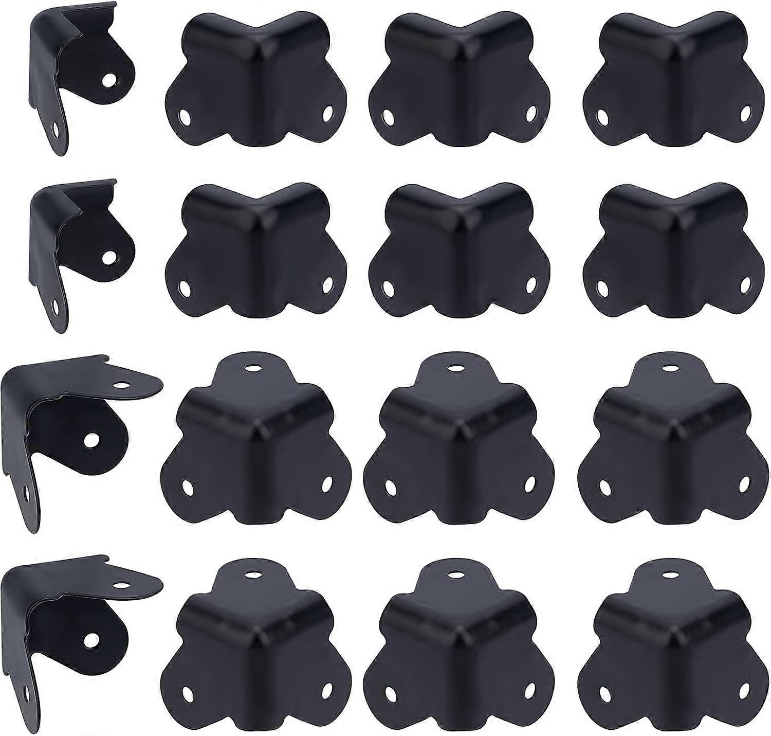 24Pcs 2 Style Iron Angle Corner Protector Cabinet Speaker Corners Protector Accessoric for Amplifier Speaker Cabinet Corner DIY