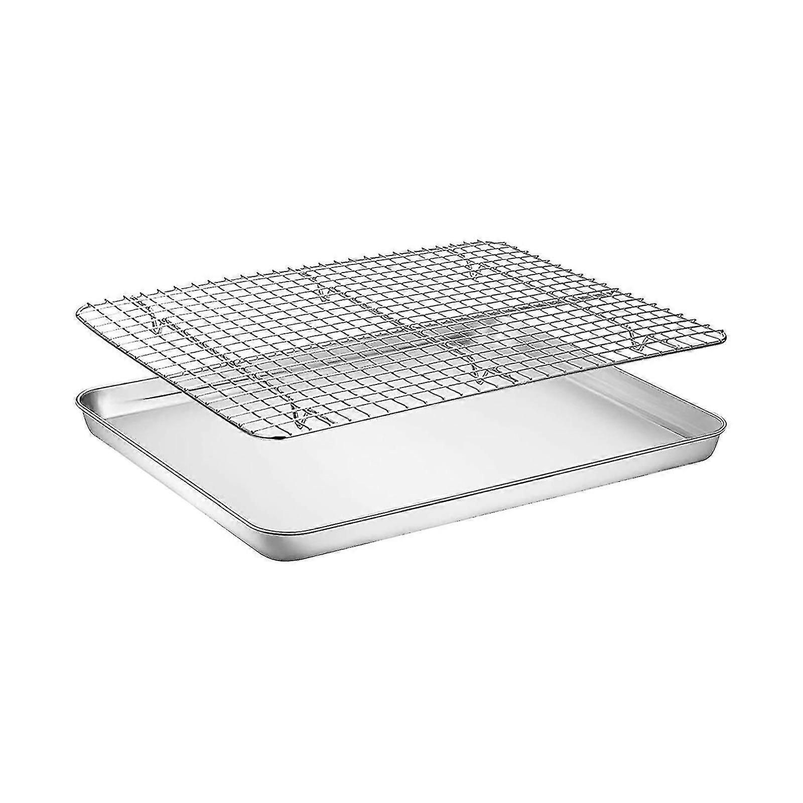 Rustfrit stål Cookie Sheet Og Kølehylder, Giftfri Bageplade
