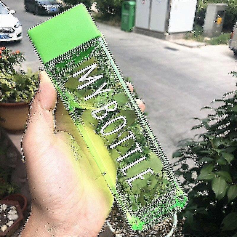 water bottles matte gift 08)500ml square plastic outdoor camping