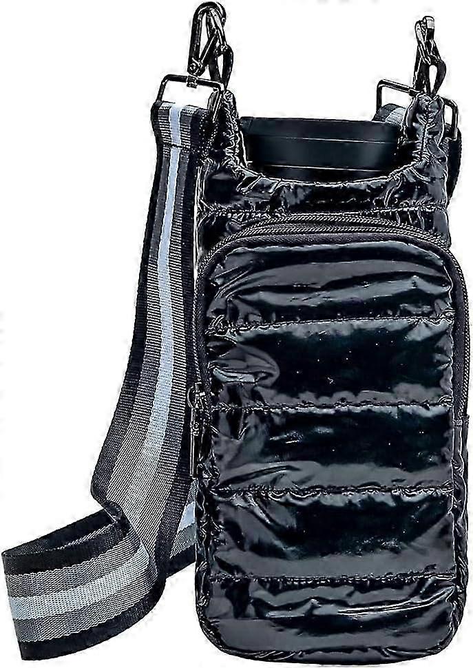 Sac de transport de bouteille d’eau Puffer,Porte-bouteille d’eau à bandoulière avec sangle Bouteille d’eau Sac à bandoulière g20242565729