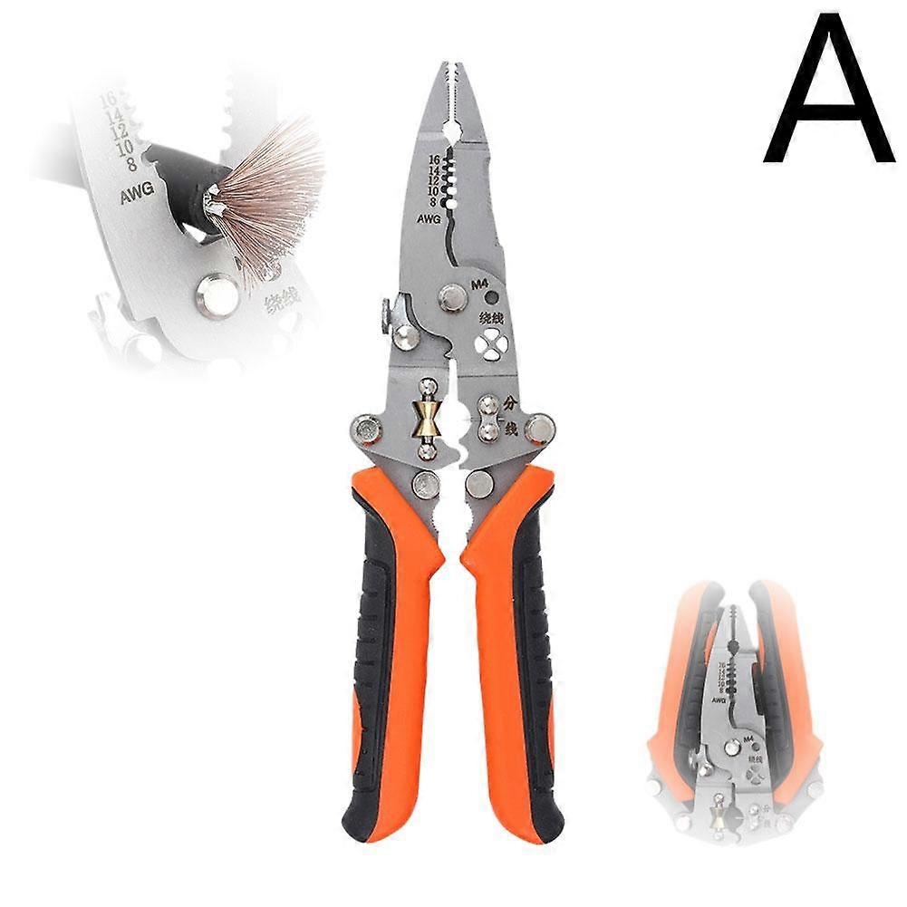 12-in-1 Multifunctional Wire Stripper Crimper Tool Steel Construction Foldable Design for Easy Storage