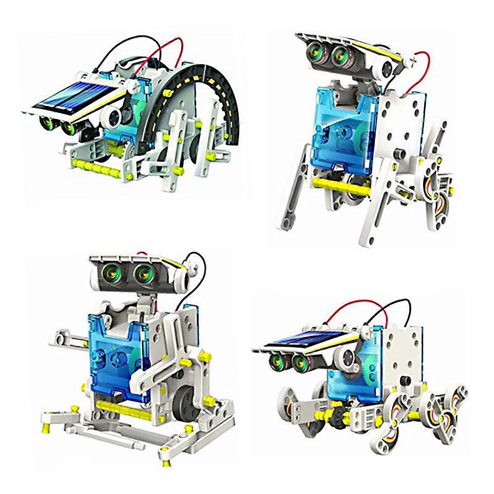 Solar Robot Toy 13 in 1 Sturdy Plastic Hand Eye Coordination Easy Assembly Science Experiment Robot for Kid Ages Over 10
