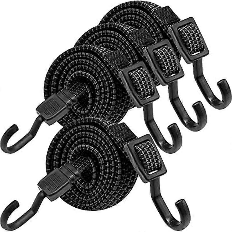 Bungee with Hooks,4Pcs Expanders with Hooks,100cm Adjustable Elastic Strap for Bicycle Carriers,Mot