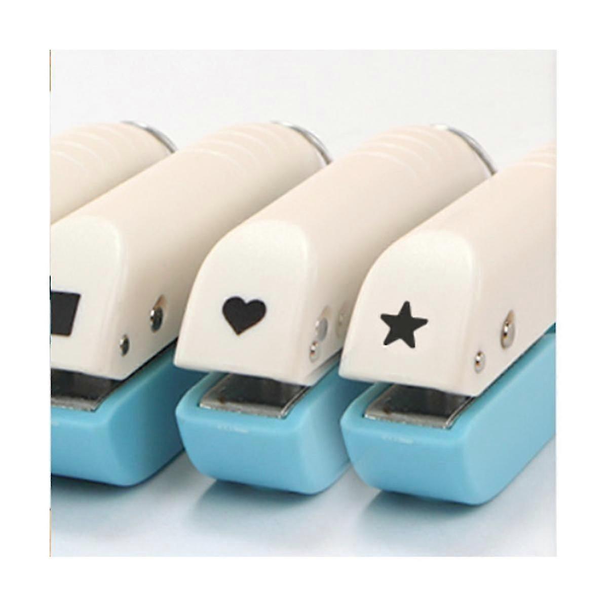 3PCS Paper Hole Punch Shapes, Single Hole Puncher suitable for Crafts,Handheld Circle/Star/Heart Hole Punch