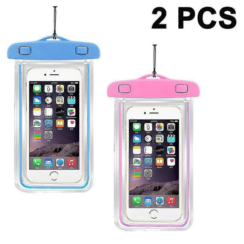 2 Pack Impermeabile Phone Case Universal Cellphone Dry Bag per la spiaggia