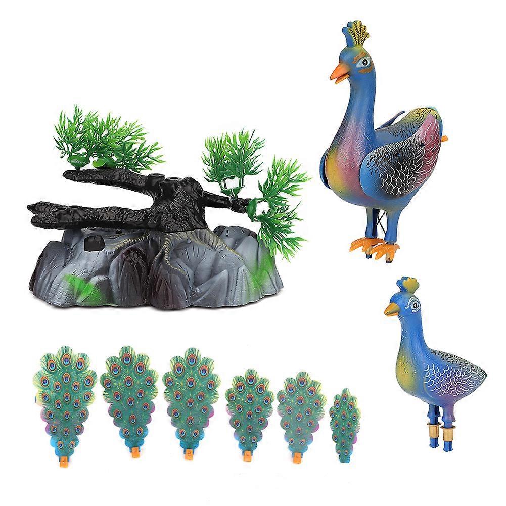 Electronic Voice Controlled Peacock Toy Automatic Induction Model Child Gift
