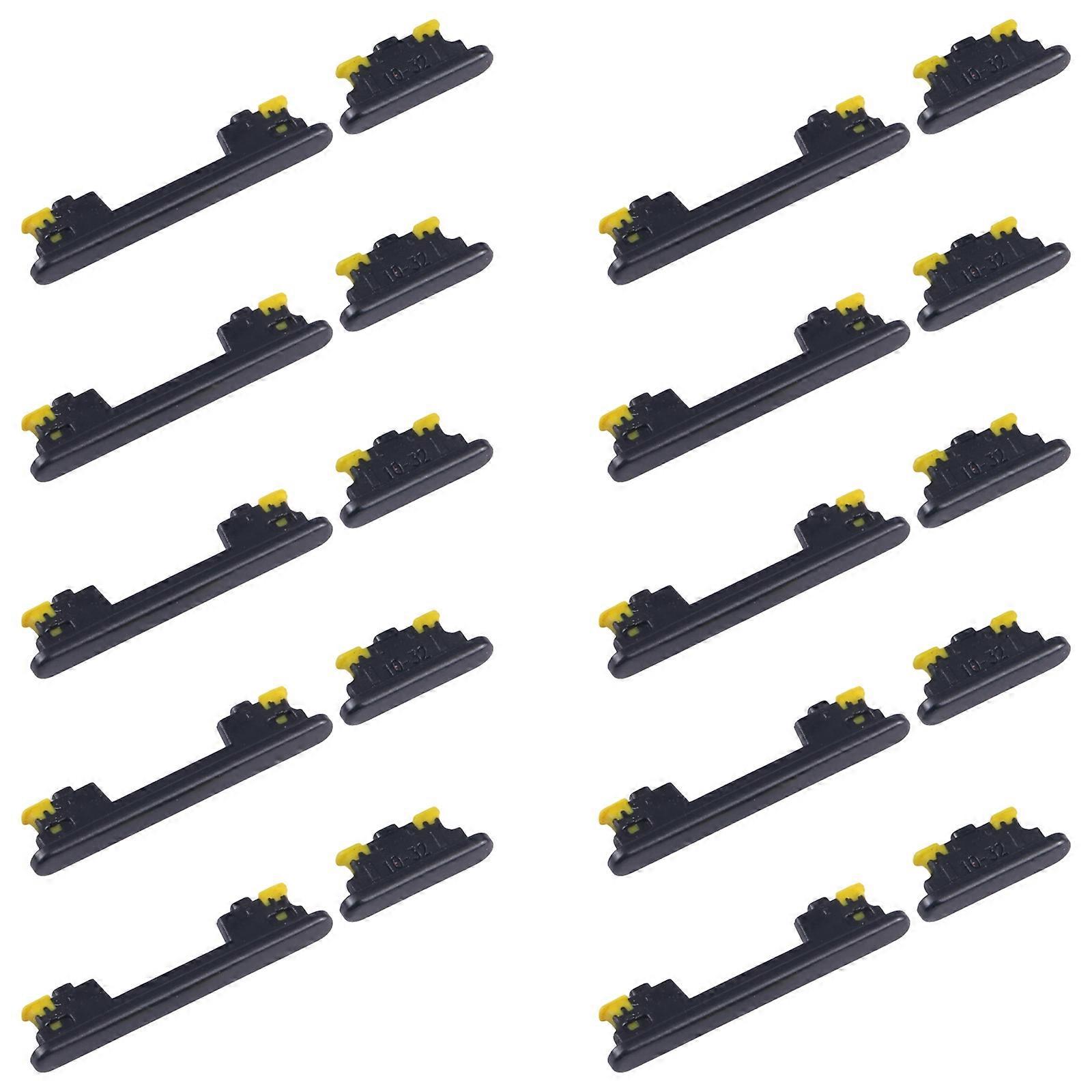 For Samsung Galaxy A54 SM-A546B 10pcs COMPATIBLE Power Button and Volume Control Button (Black)