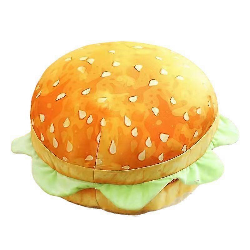 Hamburger Throw Pillow Multi Purpose Plush and PP Cotton Back Pillow for Valentine's Day Birthday Gift Toy
