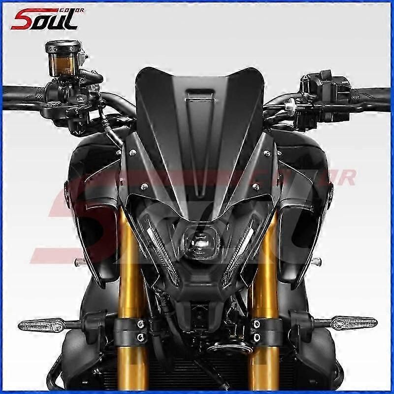 Back Protectors Motorcycle Black Windshield Visor Sport Windscreen Fits For Yamaha Mt-09 21-22 Mt09 2021 2022 Fz09 Fz-09