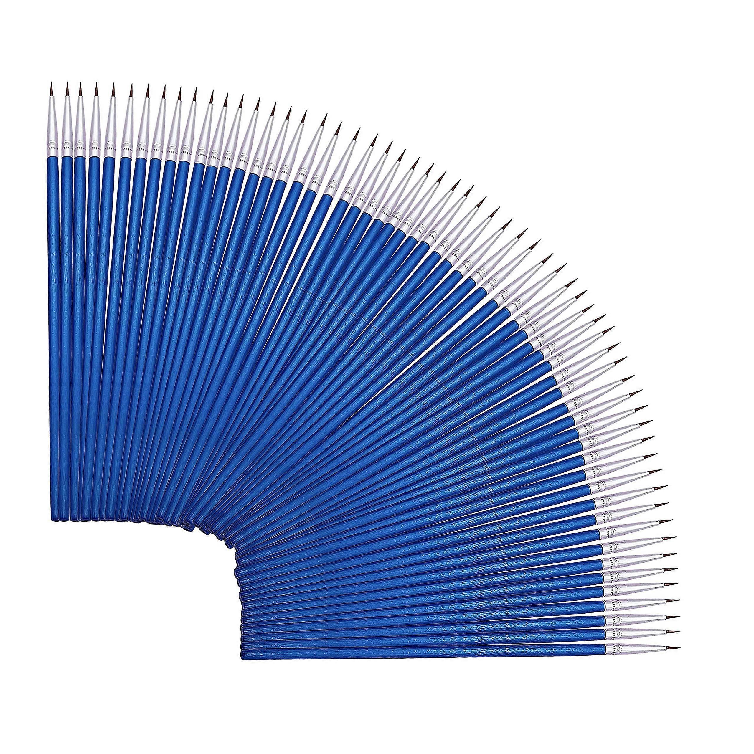60 Artists Pointed Round Brushes with Synthetic Bristles for Detail Painting and Coloring