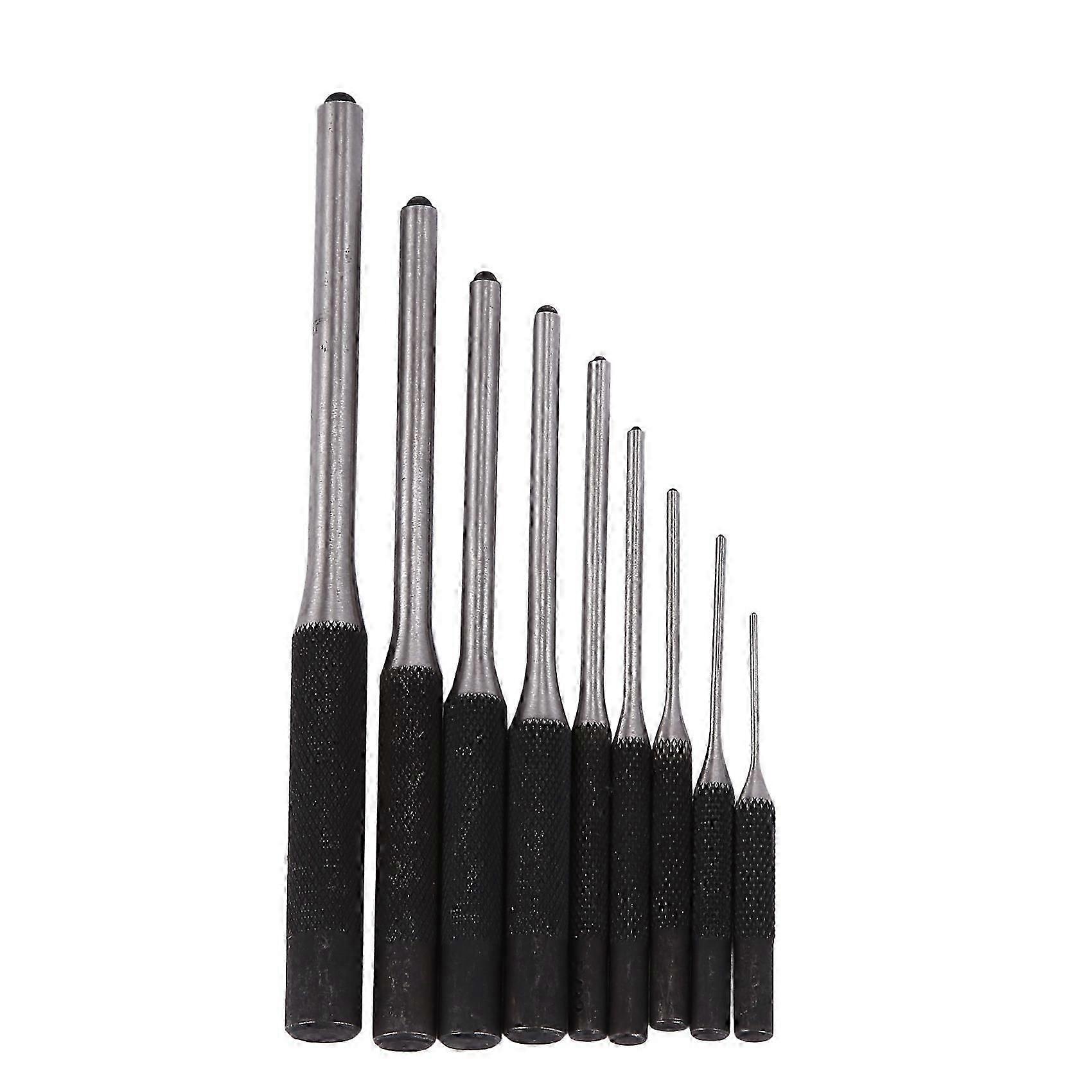 9-Piece Set-Up Punch Round Punch Pieces Roll Pin Punch Set Tool Bolt Catch Roll Pin Punch Tool Kit