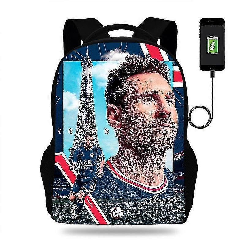 Messi Backpack Large Capacity Shoulder Schoolbag High Quality