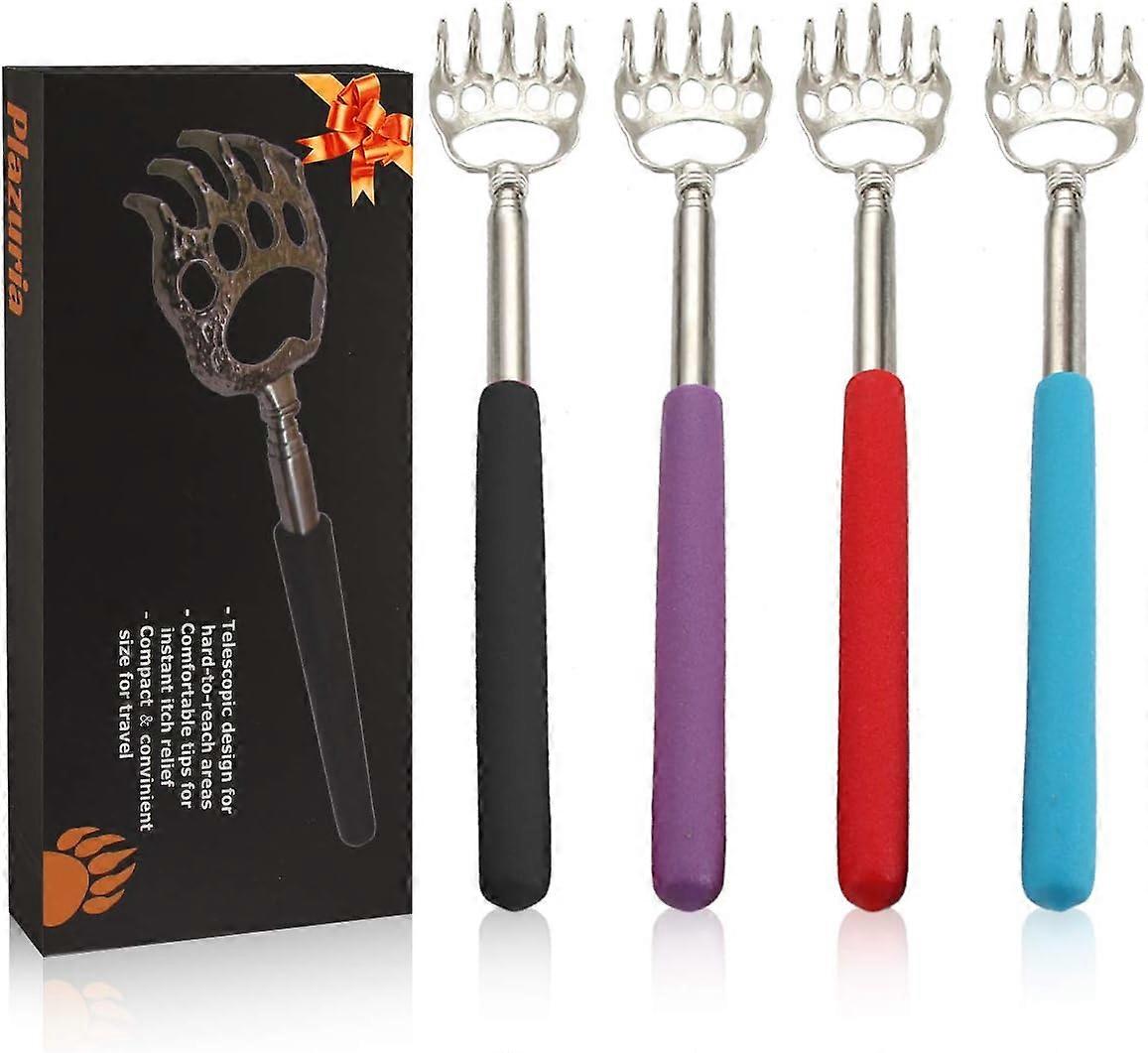 Manual Back Massager, Bear Claws Metal Back Scratchers With High-Quality Construction And Soft Rubber Handles, For Easy Relief Of Body Itch And