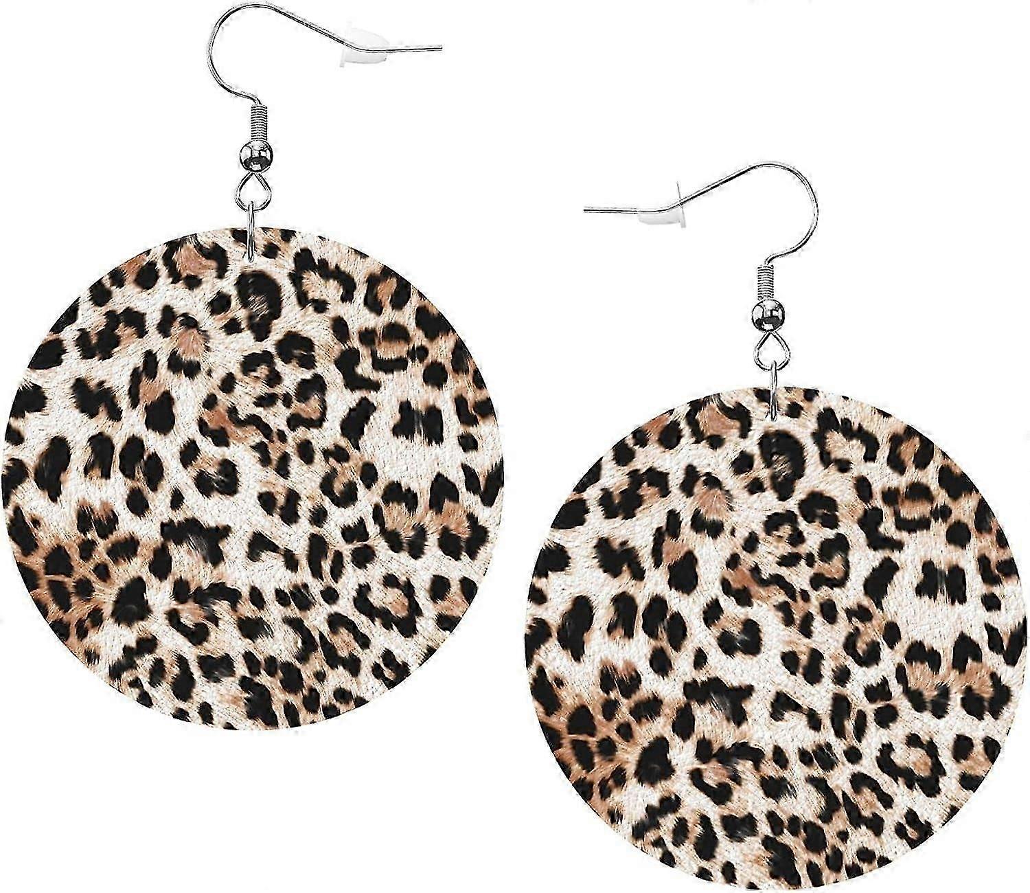 Black Cat Moon Earrings - Faux Leather Dangle Earrings, Lightweight, Hypoallergenic, Handmade Minimalist Jewelry - View #9