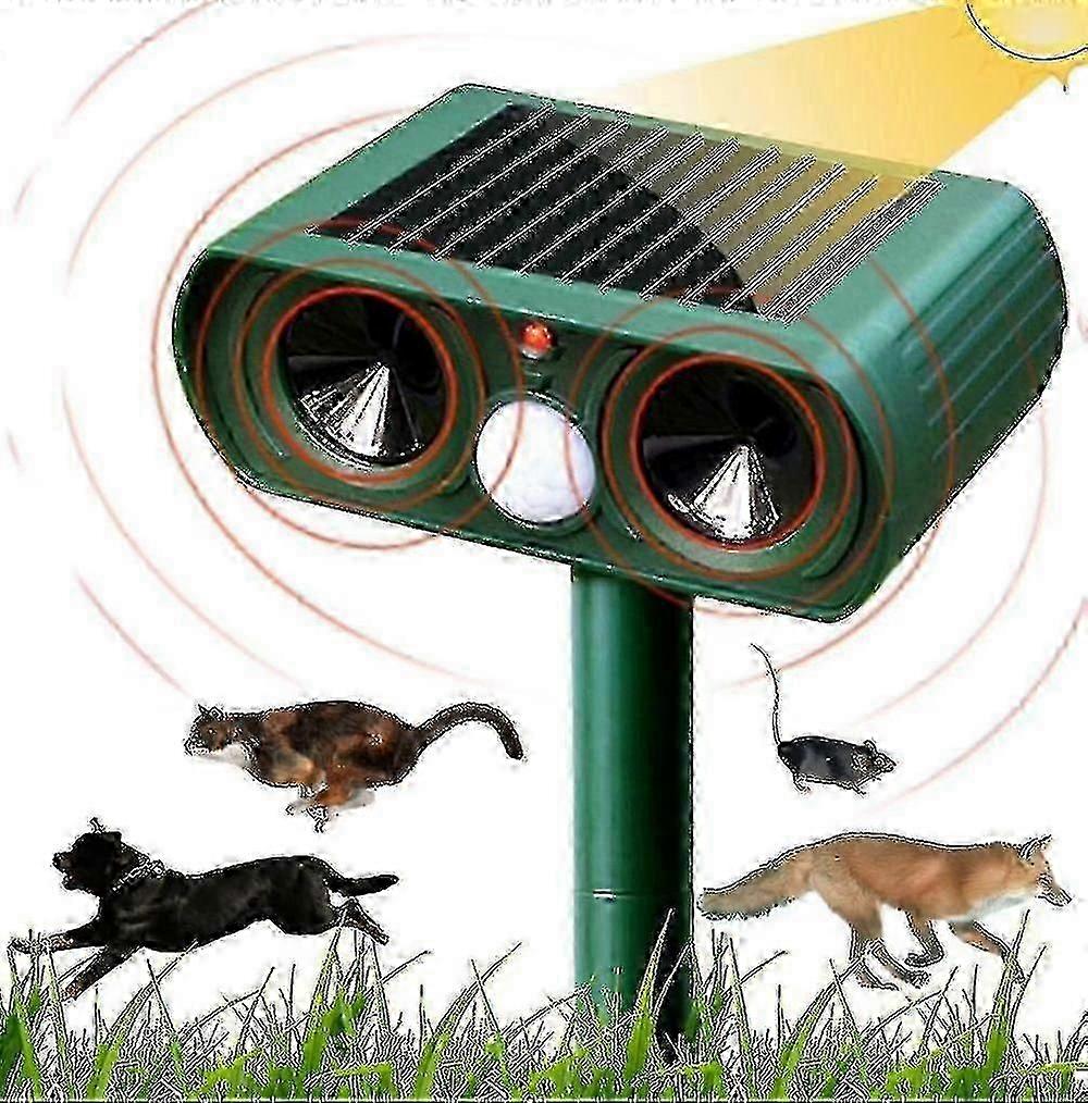 Solar Ultrasonic Cat Repeller Outdoor Cat Repellent Adjustable Sensitivity And Frequency Ultrasonic