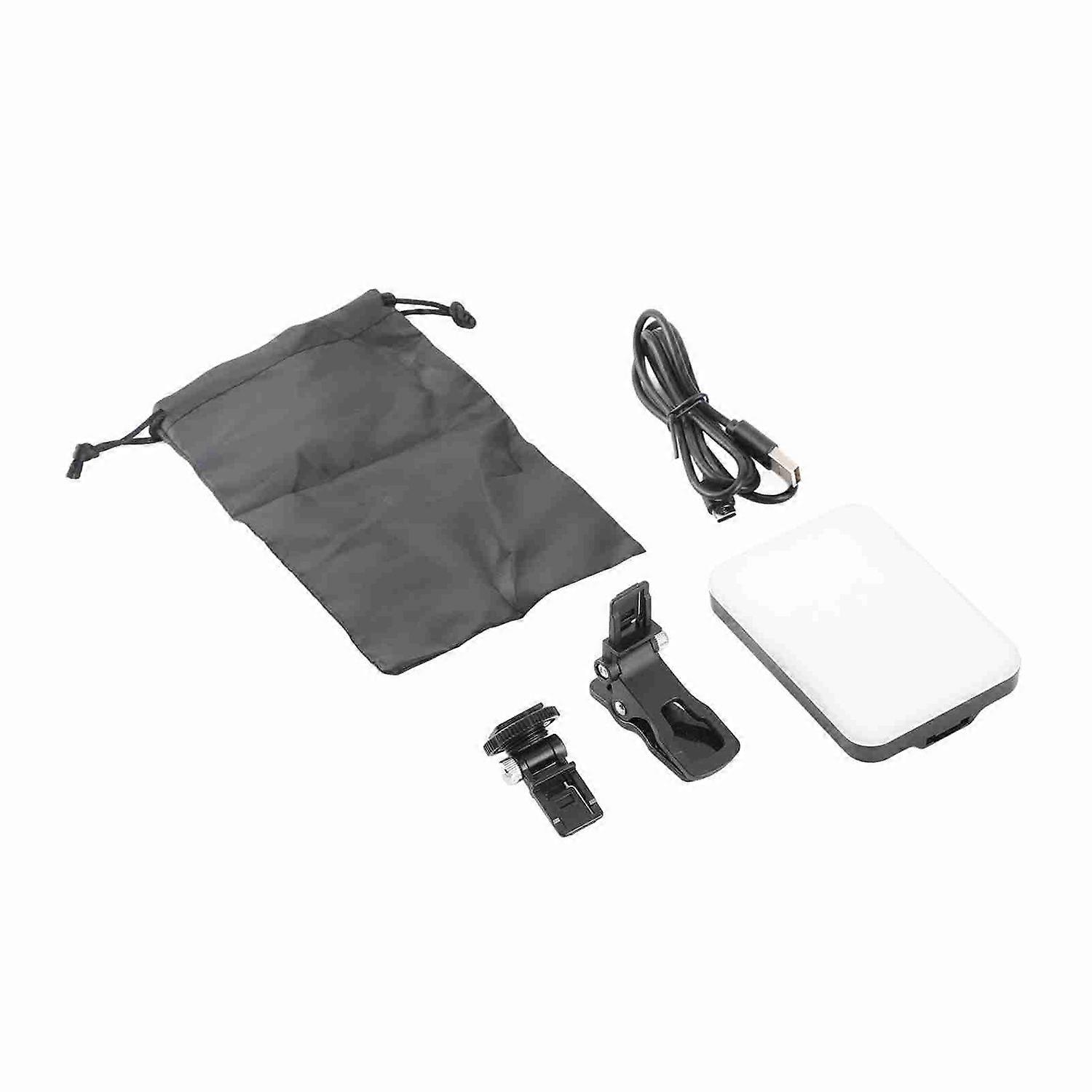 Portable Video Conference Fill Light 2500K-6500K Brightness Adjustable Clip On LED Video Light with