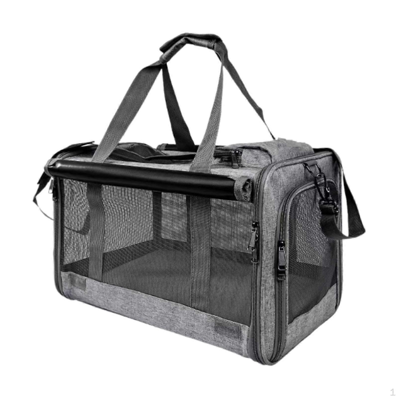 Cat Carrier Foldable Mesh Window Top and Sides Small Dogs Outdoor for Medium Cats