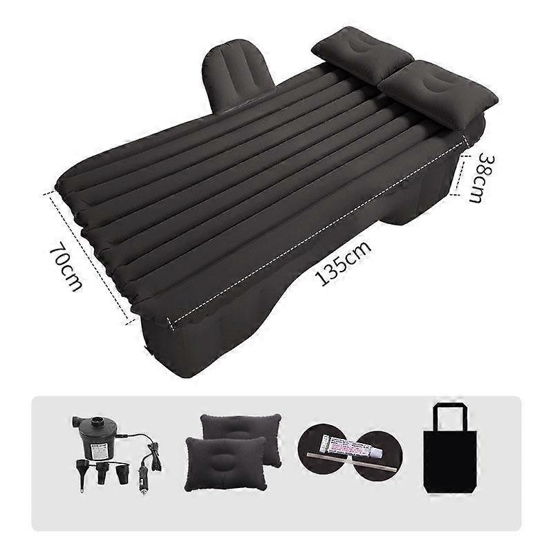Flannel Inflatable Car Air Mattress Portable Back Seat Bed with Car Pump for Travel and Camping