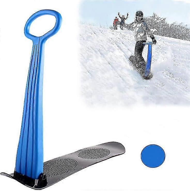 Ski Scooter Snow Sled Board For Outdoor Sports, Cold-resistant Snowboard Snow Sleigh Kick-scooter With Strength Handle For Using On Snow,grass,sand Do