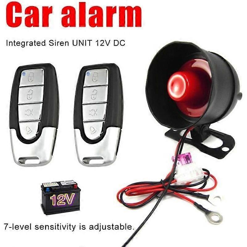 Car Alarm Universal Car Alarm Security Protection System with 2 Remote Controls