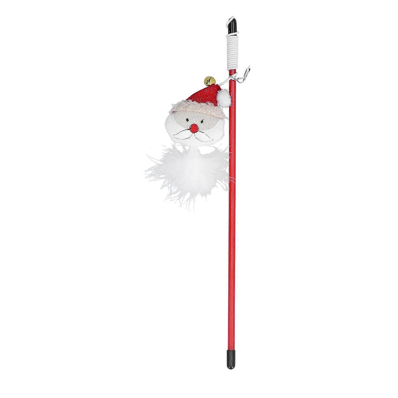 Funny Cat Stick Interactive and Multifunctional Plastic Santa Claus Cat Wand Stick Toy