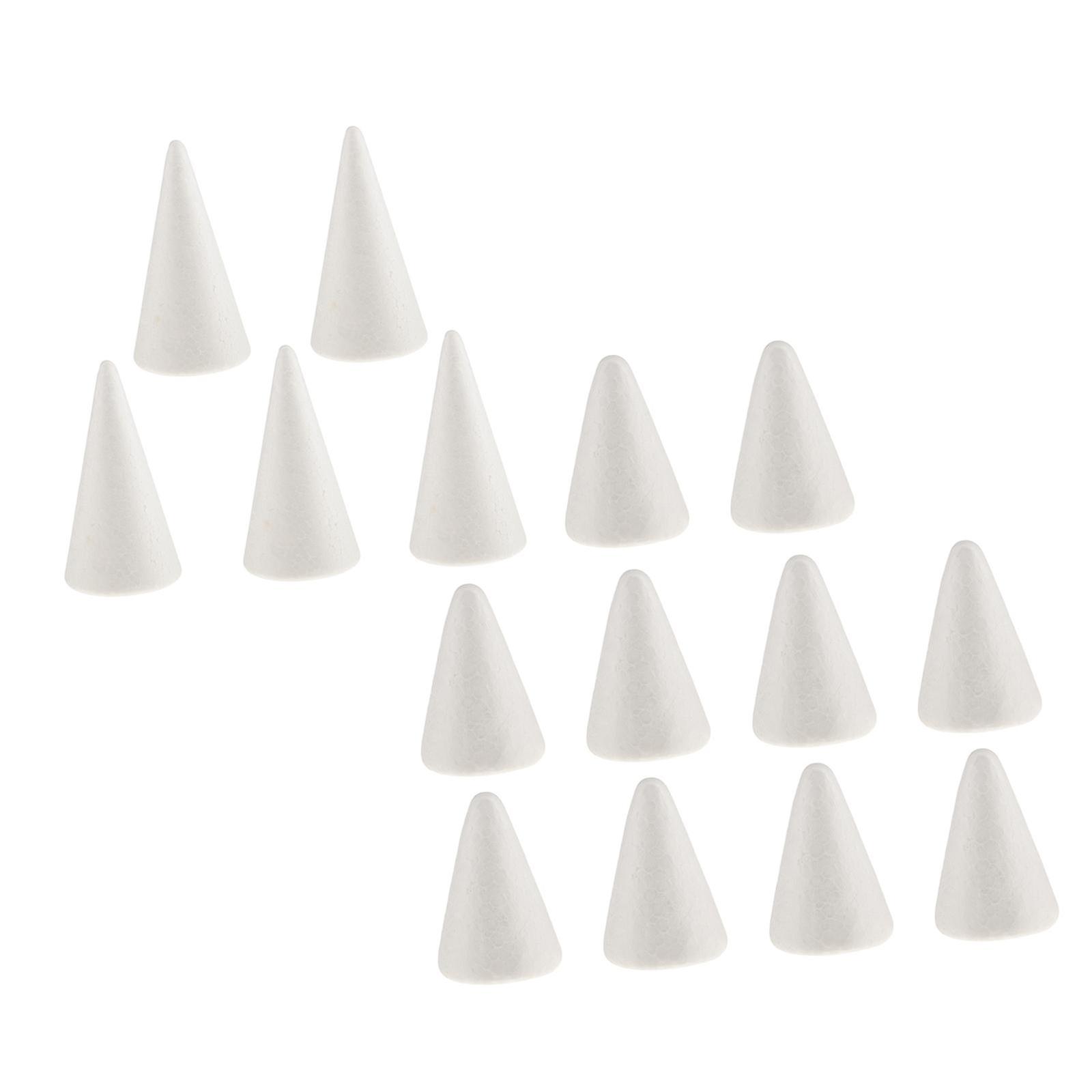15x Foam Cones for Crafts Handmade for Table Centerpiece Festival Xmas Trees
