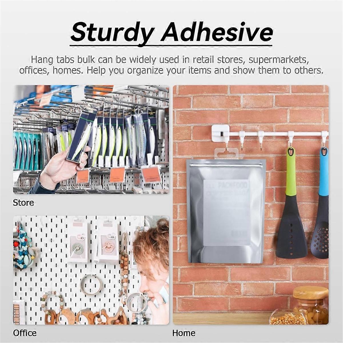 Hang Tabs, 200 Pcs Clear Sticky Hanging Tabs